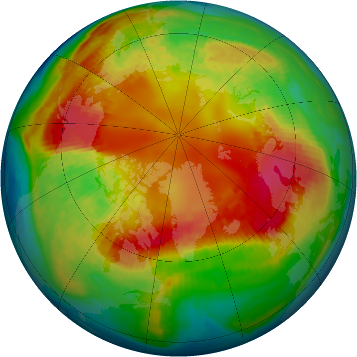 Arctic ozone map for 20 February 2002